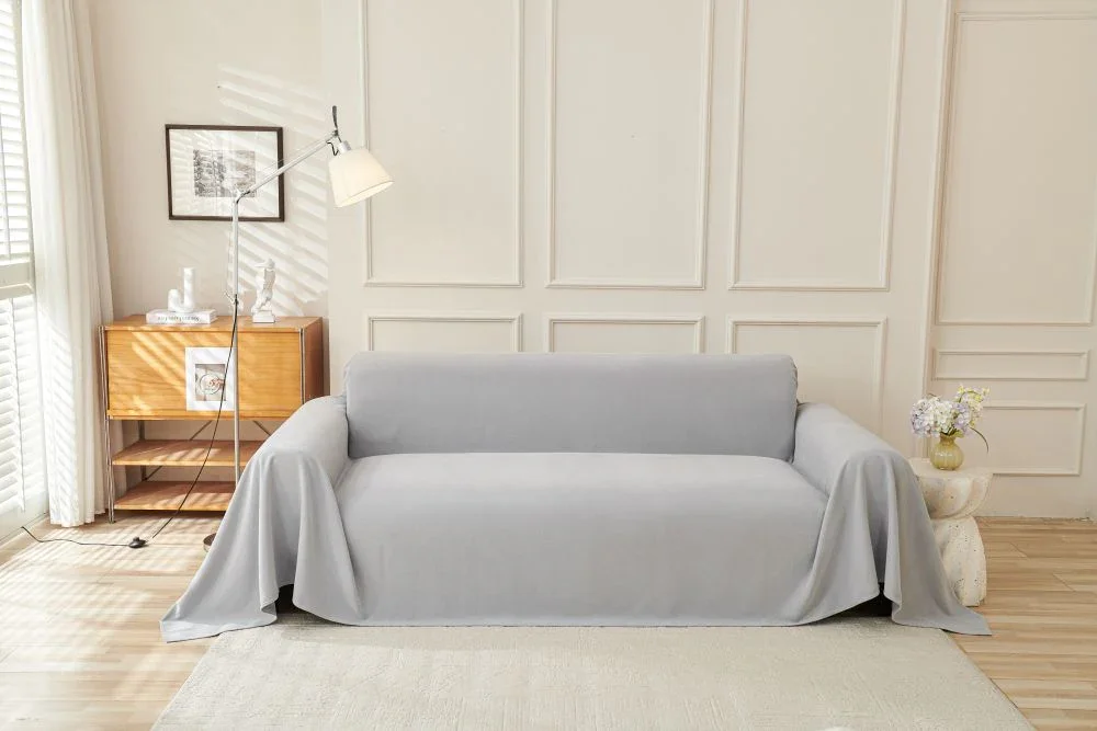 Sofa Throw - Norka - Silver grey