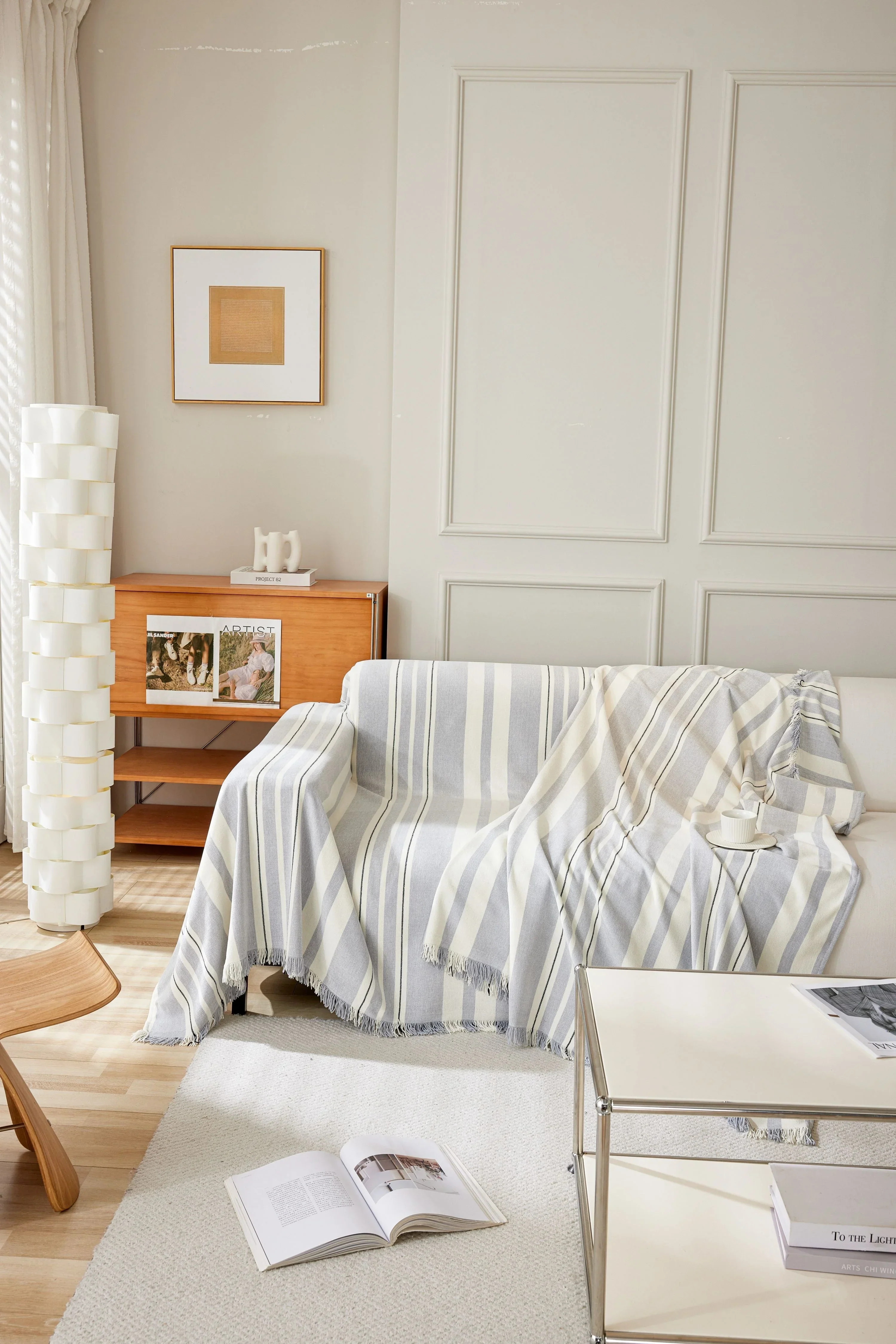 Sofa Throw - Striniara - Cross Gray - Image 4