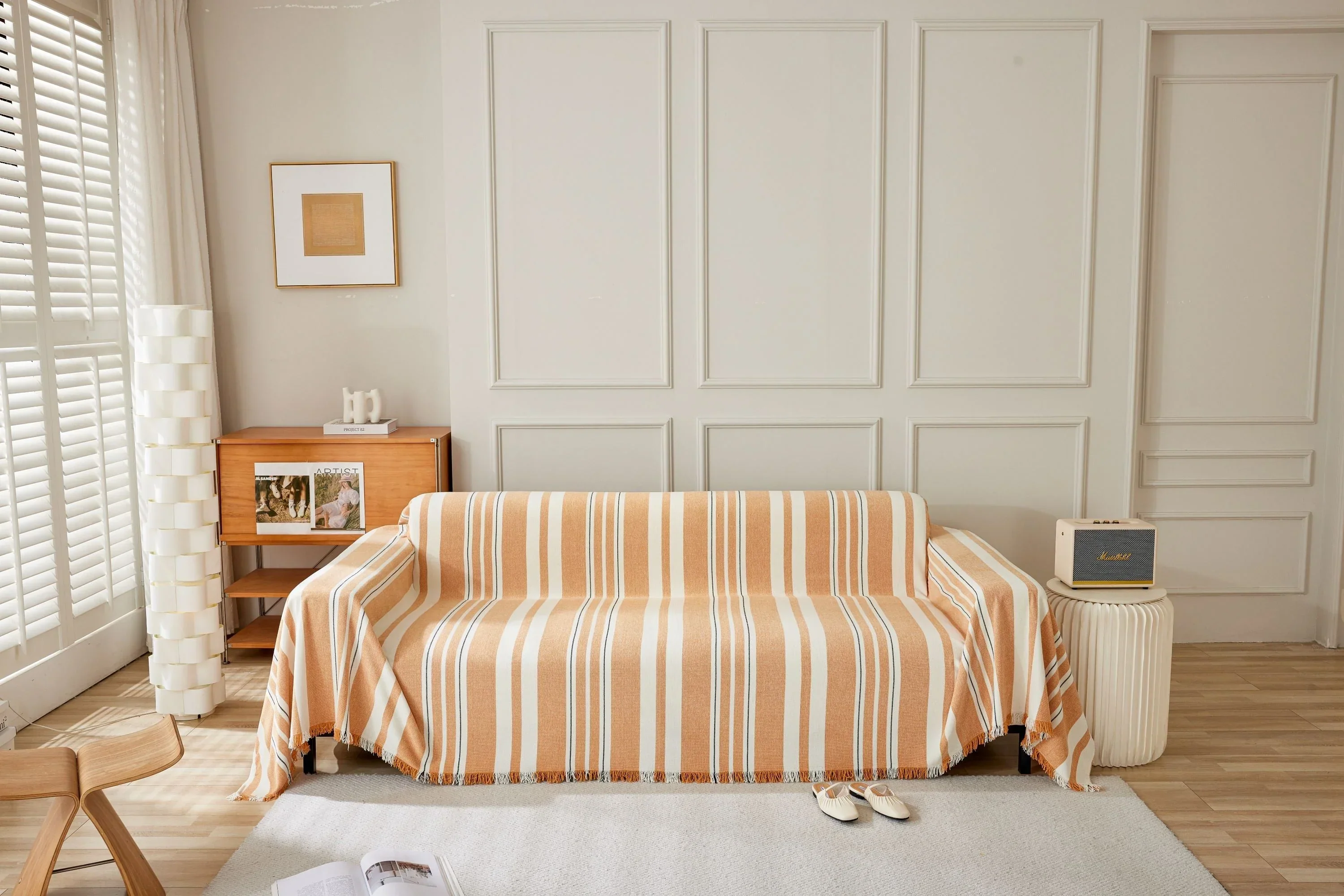 Sofa Throw - Striniara - Cross Orange