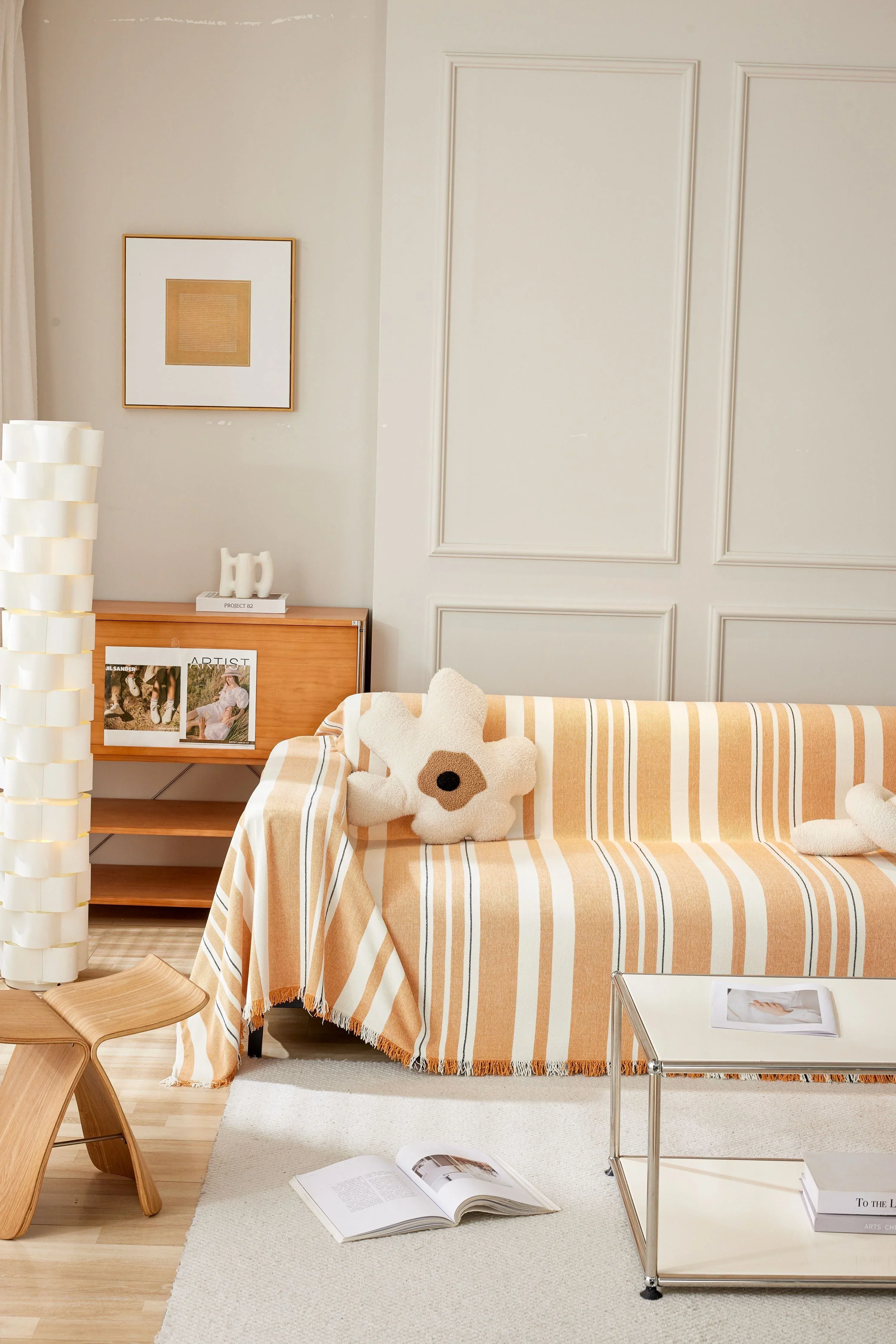 Sofa Throw - Striniara - Cross Orange - Image 2