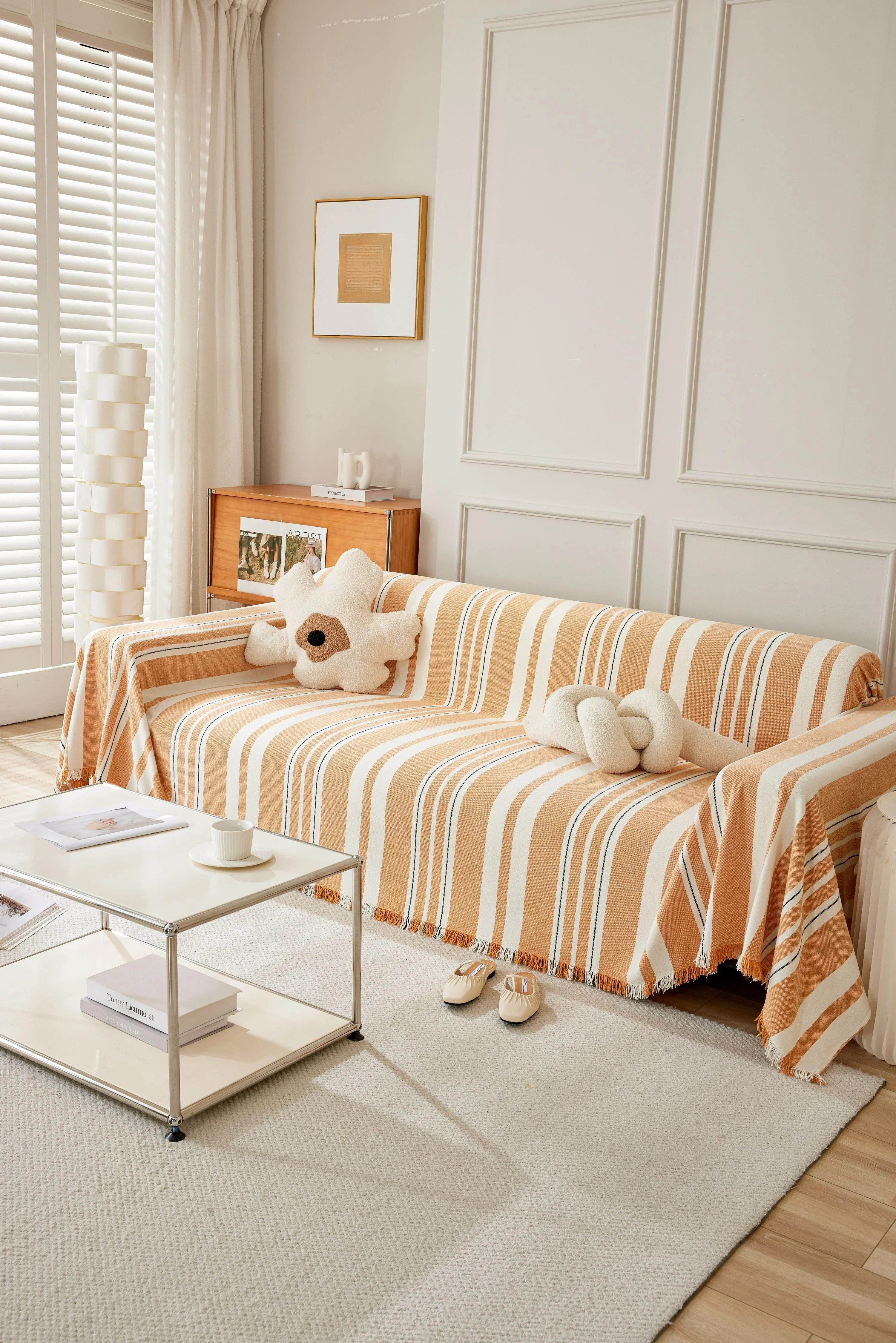 Sofa Throw - Striniara - Cross Orange - Image 3