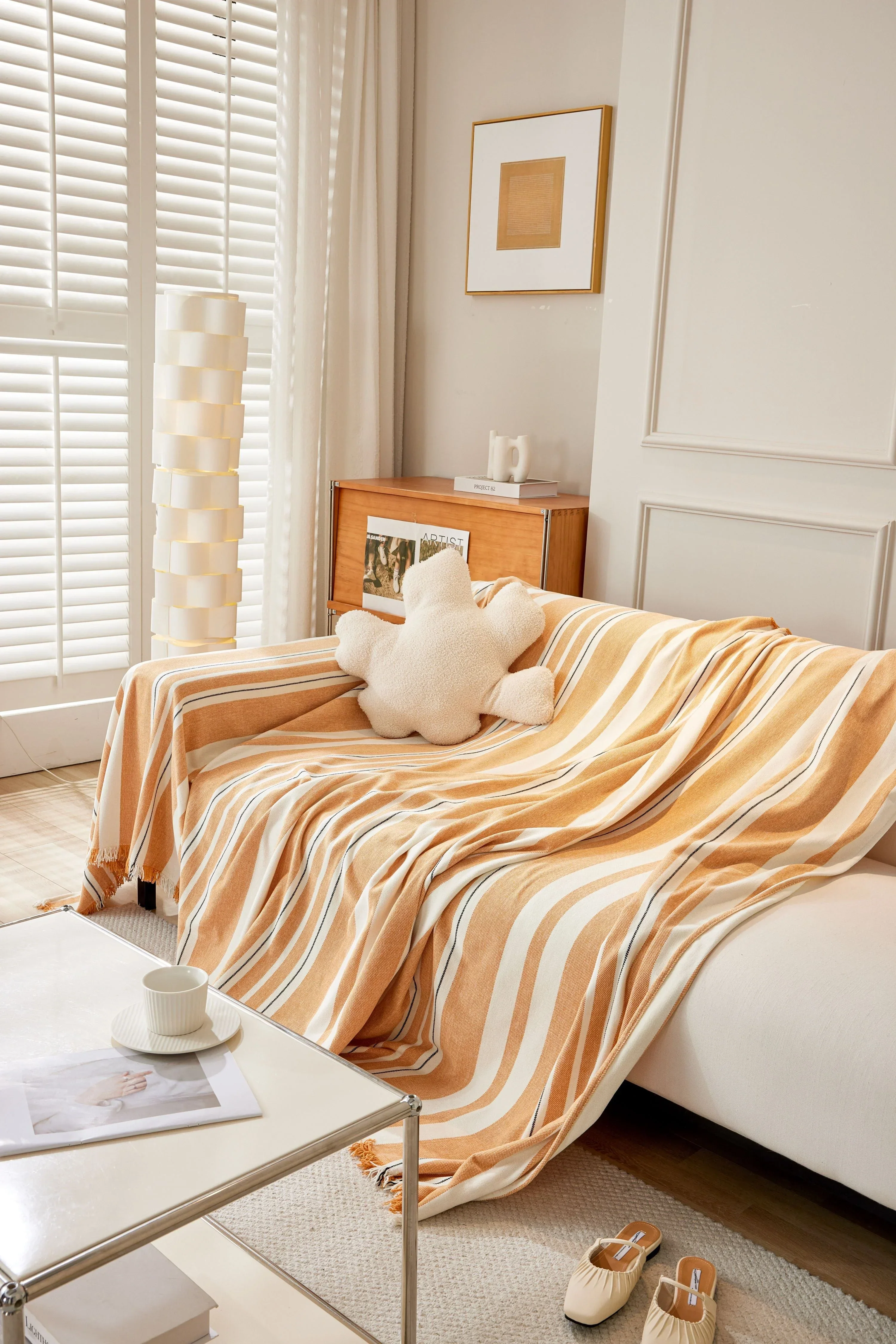 Sofa Throw - Striniara - Cross Orange - Image 4