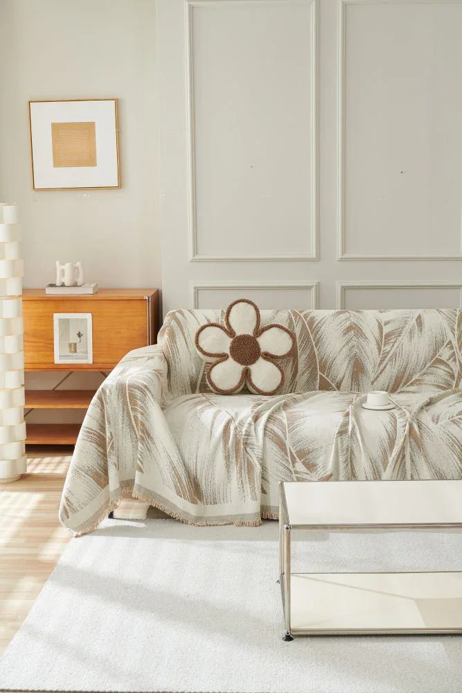 Sofa Throw - Yeluxe - Palm Beige - Image 5