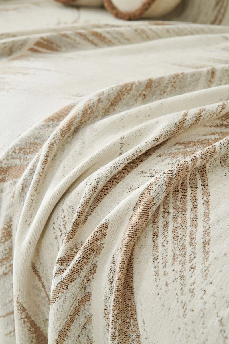 Sofa Throw - Yeluxe - Palm Beige - Image 6