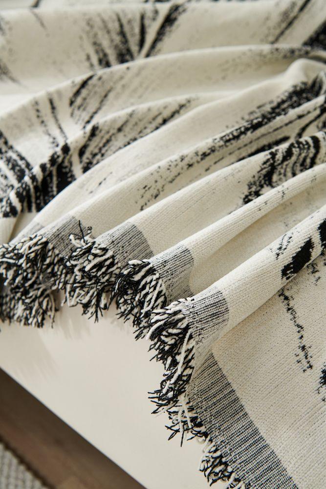 Sofa Throw - Yeluxe - Palm Black - Image 4