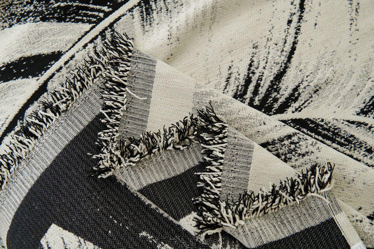 Sofa Throw - Yeluxe - Palm Black - Image 8