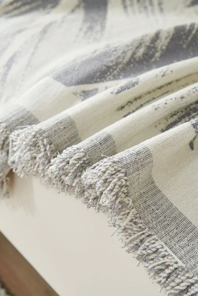 Sofa Throw - Yeluxe - Palm Gray - Image 6