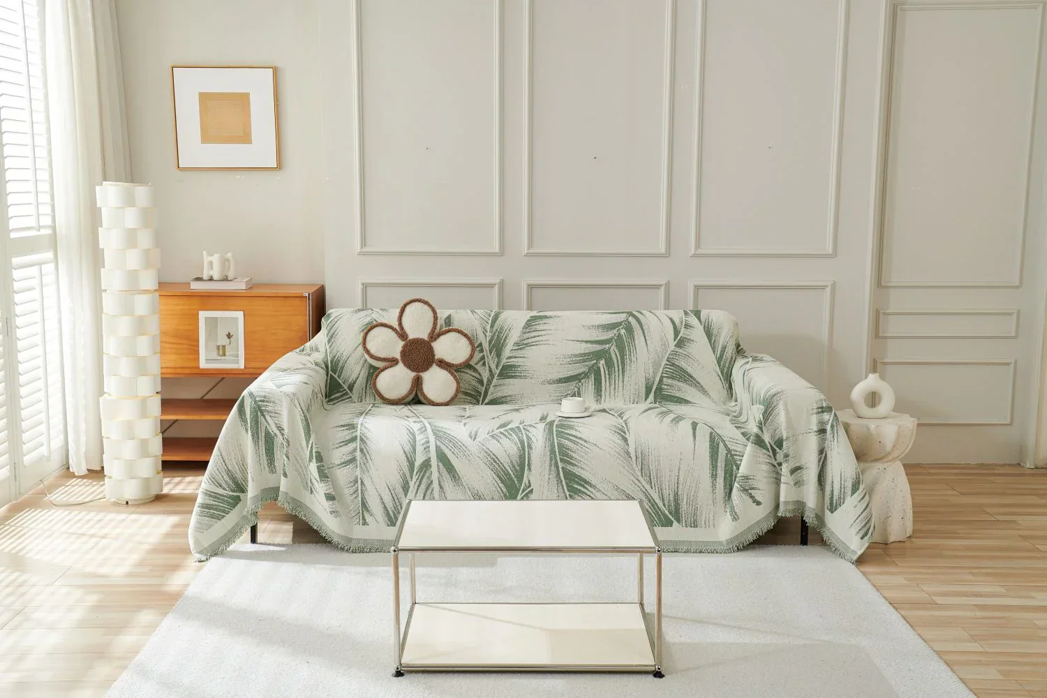 Sofa Throw - Yeluxe - Palm Sage - Image 2