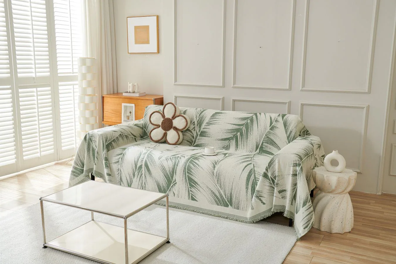 Sofa Throw - Yeluxe - Palm Sage - Image 3