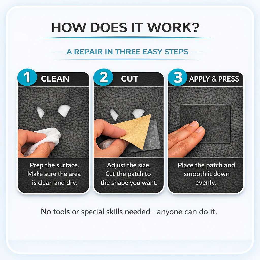 Universal Leather Repair Patch β Self-Adhesive ( 50 x 139 cm ) - Image 3